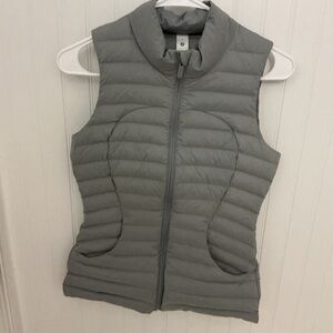 lululemon athletica Gray Quilted Down Puffer Vest